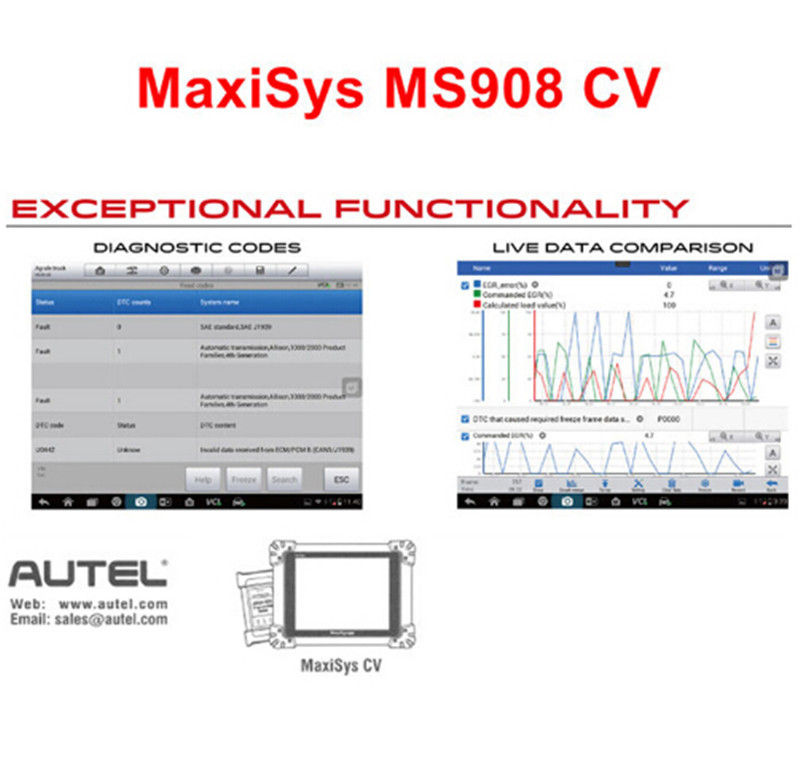 autel maxisys 908 cv diagnostic scanner full system ecu coding ms908