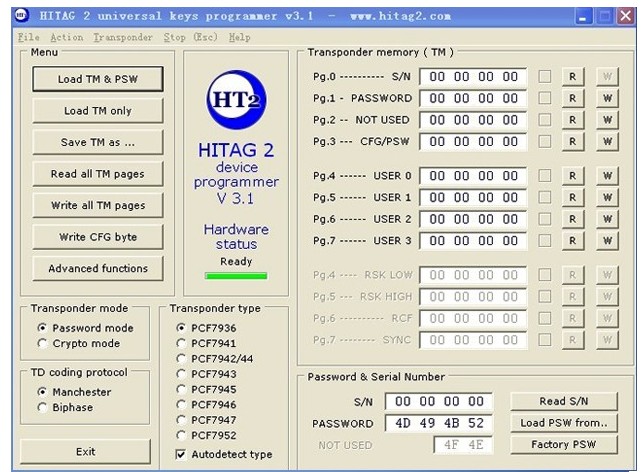 HiTag2 v.3.1 key programmer