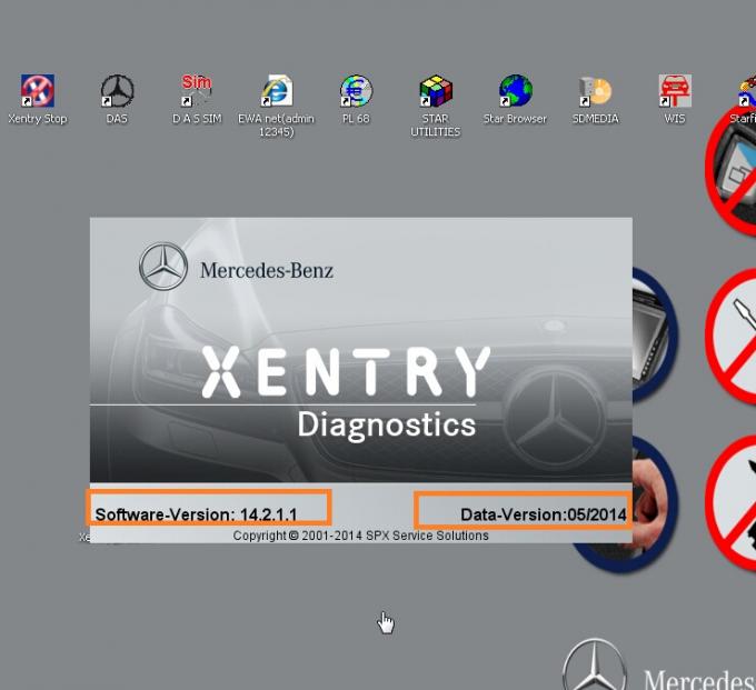 Benz MB Star C4 (2014/05) with Dell D630 Laptop Mercedes Star Diagnosis Tool