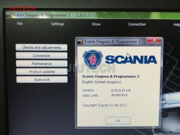 Good News:Scania SDP3 Software Version: 2.35 2018 Latest