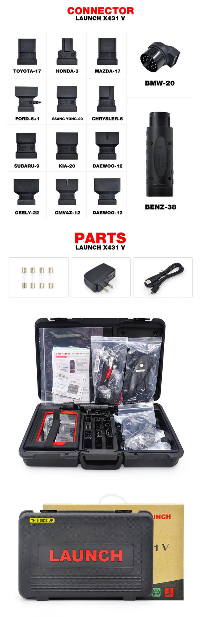 X431 V 8inch LAUNCH Official X431 V 8inch Wifi/Bluetooth Diagnosis-tool Full System X-431 V Scanner Support Multi-Langua