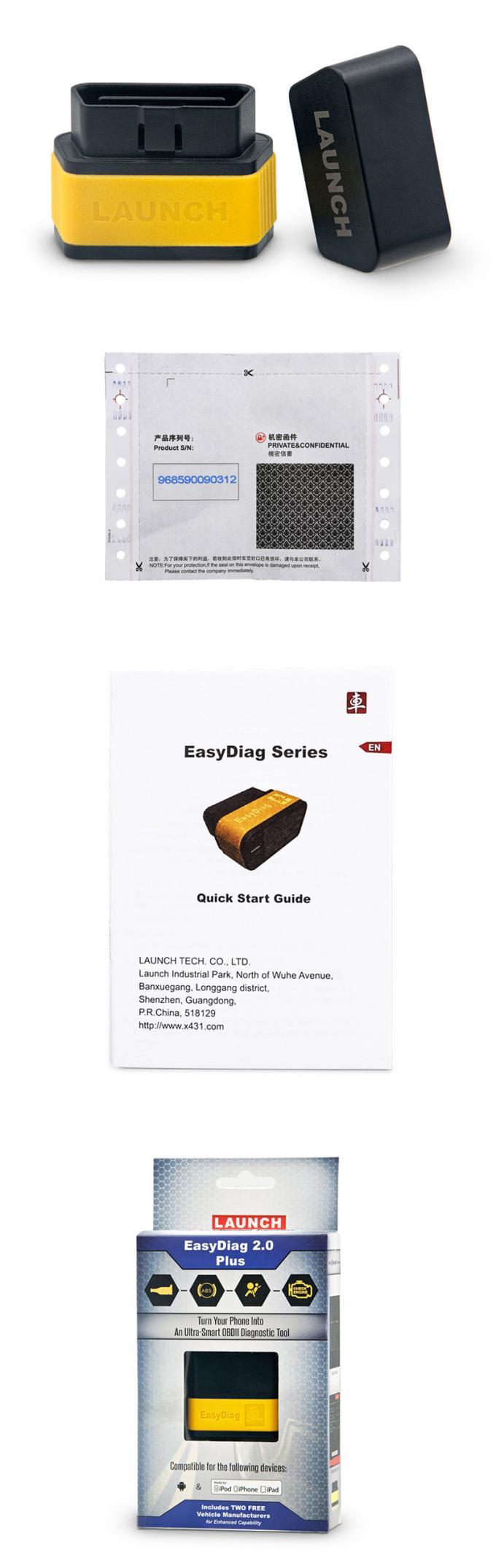 X431 EasyDiag 2.0 LAUNCH EasyDiag 2.0 Plus Obd2 Diagnostics Scanner Tool For Android/IOS X431 EasyDiag 2.0 With Blueto
