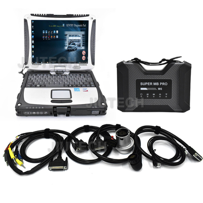 Super MB Pro M6 Wireless Star Car Diagnosis Tool Full Configuration Fit + Laptop CF19