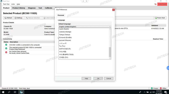 CF19 Laptop For vocom vocom 2 vocom ii PRO Premium Tech Tool ppt truck excavator diagnostic Tool for UD// Renault