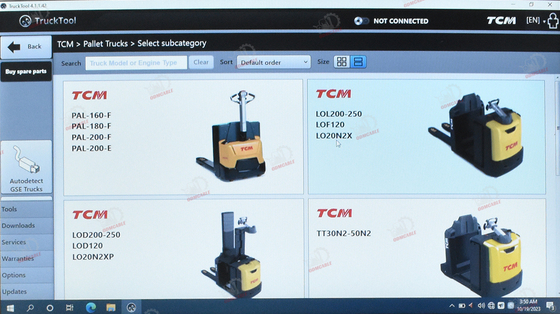 Trucktool 4.1.1.42 Auto Forklift Diagnostic Software For Mitsubishi With Cf53 Laptop Crown Adapter + Cables