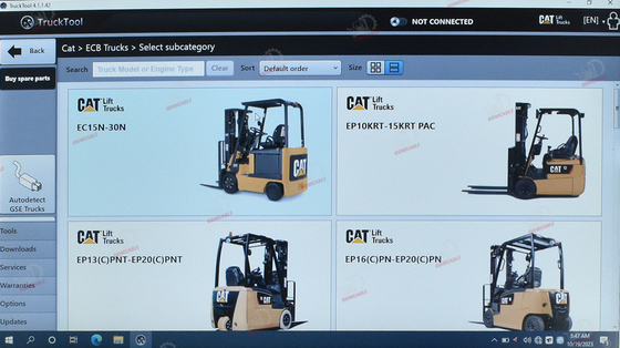 Trucktool 4.1.1.42 Auto Forklift Diagnostic Software For Mitsubishi With Cf53 Laptop Crown Adapter + Cables