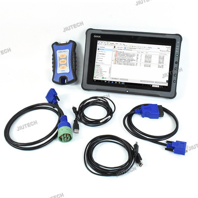 Ready to use Getac F110 tablet Truck Diagnostic Tool for usb-link 3  j1962 adapter truck For detroit diesel diagnostic