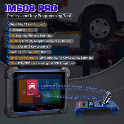 Autel Program Scanner IM608 Pro Key FOB Programming Tool Complete Set Diagnostic Scanner, Top IMMO Functions, ECU Coding