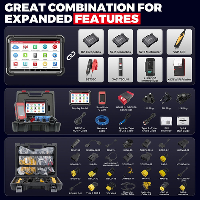 2024 New LAUNCH X431 X431 PRO3S+SmartLink HD/ HDIII 10.1' 12V Car 24V Truck Diagnostic Tools All System Topology Map OBD
