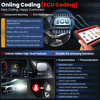 2024 New- LAUNCH X431 PRO3S+ V5.0 10.1'INCH Car Diagnostic Tools CAN FD OBD OBD2 Full System Scanner Topology Map