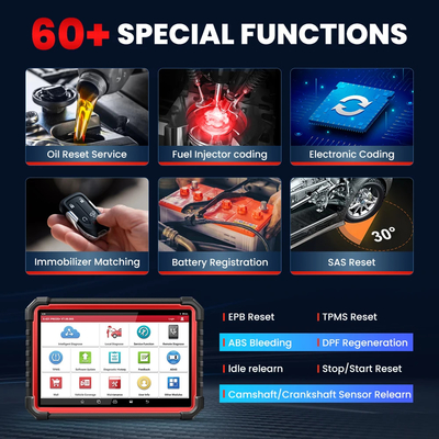 2024 New- LAUNCH X431 PRO3S+ V5.0 10.1'INCH Car Diagnostic Tools CAN FD OBD OBD2 Full System Scanner Topology Map