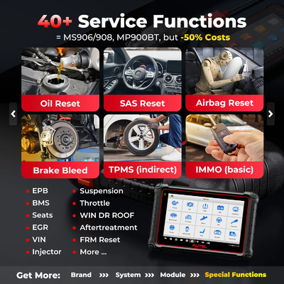 Autel MaxiCOM MK900 Diagnostic Tools CAN FD DoIP 8 Inch Bidirectional OBD2 Scanner 2024 Auto Diagnosis Upgrade of MK808B
