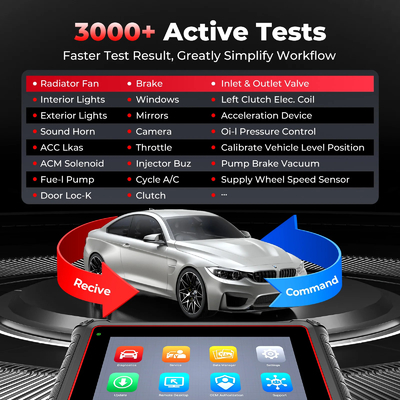 Autel MaxiCOM MK900 Diagnostic Tools CAN FD DoIP 8 Inch Bidirectional OBD2 Scanner 2024 Auto Diagnosis Upgrade of MK808B