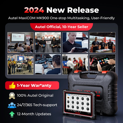 Autel MaxiCOM MK900 Diagnostic Tools CAN FD DoIP 8 Inch Bidirectional OBD2 Scanner 2024 Auto Diagnosis Upgrade of MK808B