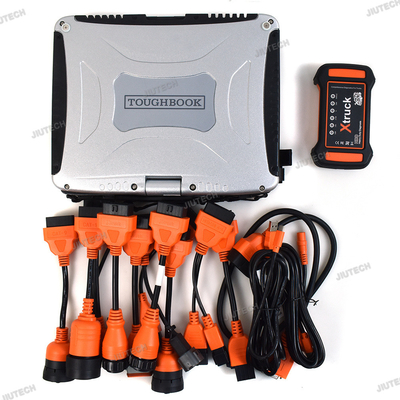 CF19 Laptop+Multi-brands Xtruck Y009 HDD Universal Adapter for ISUZU AT Heavy Duty Truck Excavator Diesel Diagnostic Too