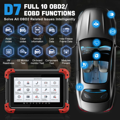 XTOOL D7 OBD2 Car Diagnostic Tools Bi-directional Automotive Scanner 3-Year Free Update Built-in CAN FD Ecu Coding 36+ S