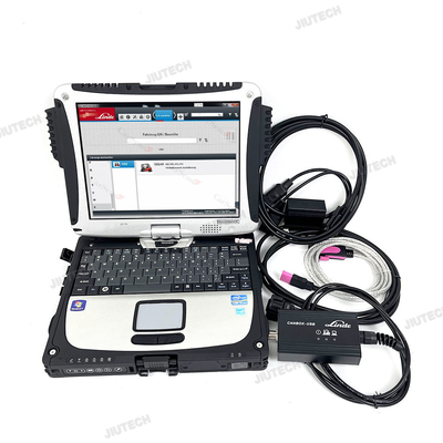 For Linde Forklift Pathfind Software Diagnostic Scanner Tool Linde 4 Pin Adapter Linde Canbox Doctor+CF19 Laptop