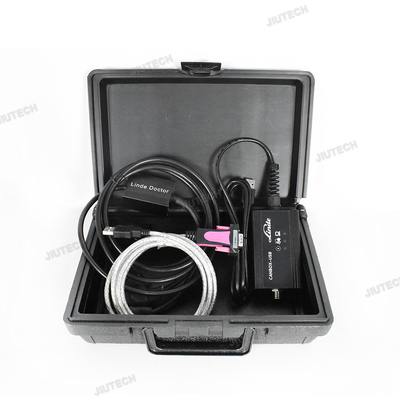 For Linde Forklift Pathfind Software Diagnostic Scanner Tool Linde 4 Pin Adapter Linde Canbox Doctor+CF19 Laptop