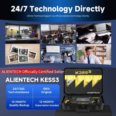 Original Alientech KESS3 ECU and TCU Programming Tool with DynoDrive Activated Via OBD / Bench and Boot Model Upgraded Cable Set