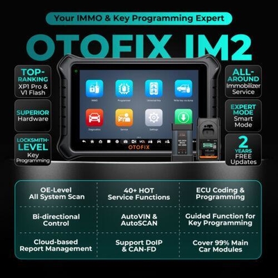 OTOFIX IM2 Advanced IMMO Key Programmer and Diagnostic Tool with XP1 PRO & V1 Flash Key FOB Programming Device