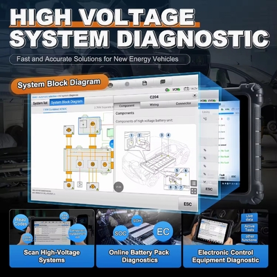 AUTEL MaxiSYS Ultra EV Advanced EV Diagnostics with MaxiFlash VCMI High-voltage System Diagnostics Battery Pack Diagnostics SOC & SOH Analysis