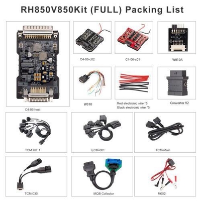 OBDSTAR RH850/V850 Adapter Full Kit with MQB Collector ECM001 TCM030 for MQB All Keys Lost, Airbag Reset, IMMO Data/Pincode Read, Dashboard, BCM, ELV