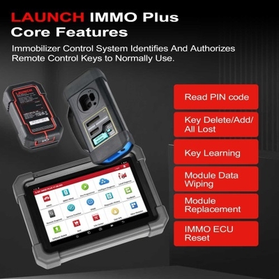 2025 Launch X431 IMMO Plus Key Programmer 3-in-1 IMMO Clone Diagnostics Functions Global Version Supports MQB RH850 BMW BDC2 Add Key
