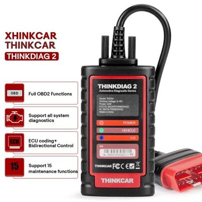 THINKCAR Thinkdiag2: Full-System Bidirectional Diagnostic Tool with CAN-FD Protocol | Auto VIN Scan, ECU Coding & 15+ Reset Services