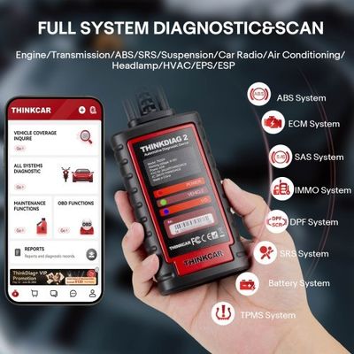 THINKCAR Thinkdiag2: Full-System Bidirectional Diagnostic Tool with CAN-FD Protocol | Auto VIN Scan, ECU Coding & 15+ Reset Services