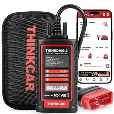 THINKCAR Thinkdiag2: Full-System Bidirectional Diagnostic Tool with CAN-FD Protocol | Auto VIN Scan, ECU Coding & 15+ Reset Services