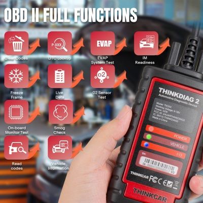 THINKCAR Thinkdiag2: Full-System Bidirectional Diagnostic Tool with CAN-FD Protocol | Auto VIN Scan, ECU Coding & 15+ Reset Services