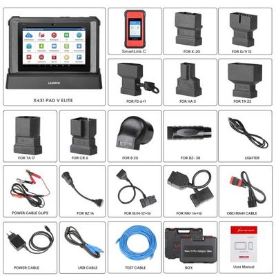 2025 Launch X431 PAD V Elite J2534 Tool With Smartlink C Support ECU/ECM Online Program Topology Map CAN/CANFD/DoIP 60+ Services