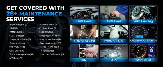 TOPDON ArtiDiag 900 BT AD900BT Bidirectional Diagnostic Tool Supports ECU Coding 28 Service Functions