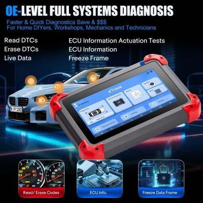 XTOOL D7W D7WIFI Bi-directional All Systems Diagnostic & Key Programmer Support ECU Coding CAN FD & DOIP 40+ Services