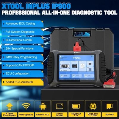 XTOOL InPlus IP900 OE-Level Full System Diagnostic Tool Support ECU Coding DOIP / CANFD Protocol & FCA AutoAuth