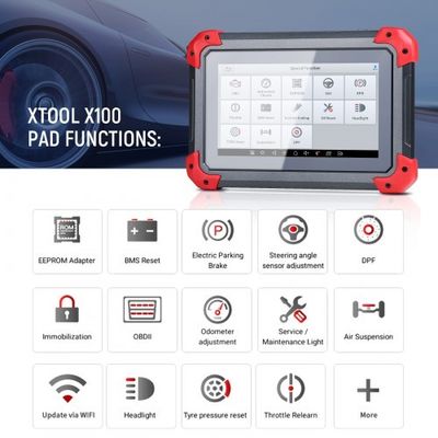 XTOOL X100 PAD Key Programmer With Oil Rest Tool Odometer Adjustment and More Special Functions