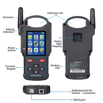 Lonsdor KH100+ Car Key Programmer Remote Maker Generate Simulate Chip Identify Copy IC ID Card Frequency Smart Control Key IMMO