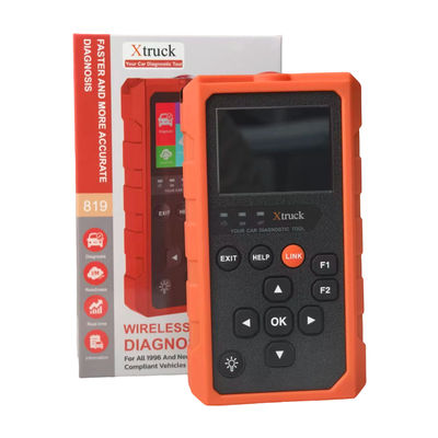 Xtruck 819 Handheld OBDII Scanner with Enhanced OBD2 Mode 6, 9 Major Protocols Support, and 2.8-inch IPS Display