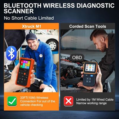 Xtruck 819 OBDII Diagnostic Scanner with 9 Major Protocols Support 2.8-inch IPS Display and 16-pin OBDII Connector for Post-2000 Vehicles