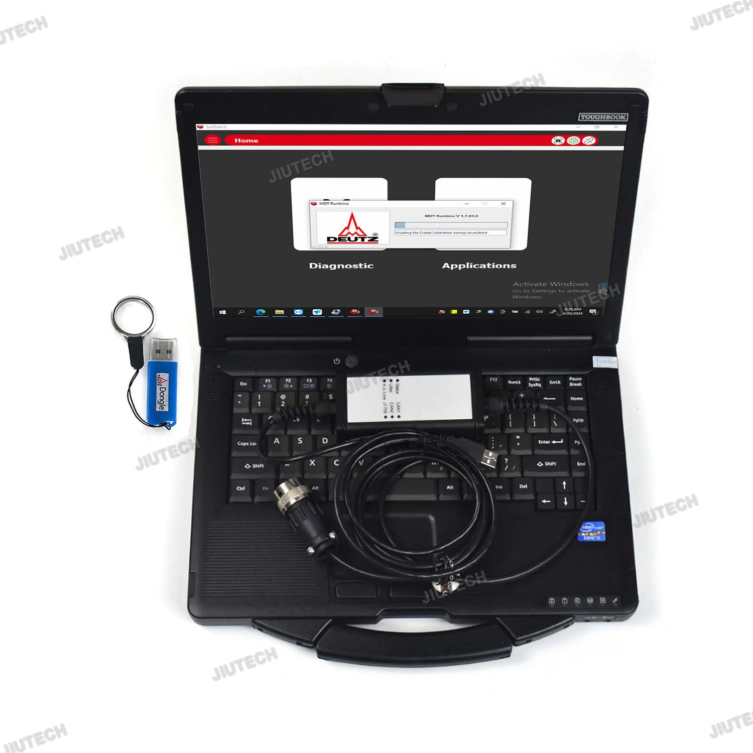 Emr Scanner CF53 Laptop for DEUTZ Key Dongle Diagnostic Kit EMR Communicator Deutz ...
