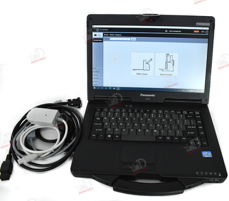 Trucktool 4.1.1.42 Auto Forklift Diagnostic Software For Mitsubishi With Cf53 Laptop Crown Adapter + Cables