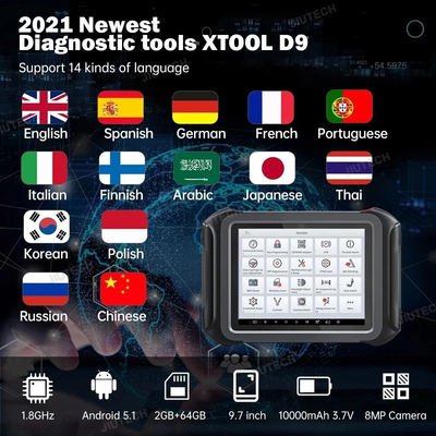 XTOOL D9 All System Diagnostic Scanner ECU Coding Active Test PMI Module Topology Map Support CAN FD DoIP 42+ Services