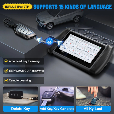 XTOOL InPlus IP819TP TPMS Programming Scanner Bluetooth Car Diagnostic Tools ECU Coding Key Programmer 31+ Services With