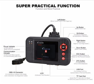 Creader VIII LAUNCH X431 Creader VIII Code Reader Scanner Support ENG/AT/ABS/SRS + EPB SAS Oil resets function Creader 8