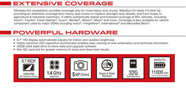Autel Maxisys 908 CV Diagnostic Scanner Full System ECU Coding MS908 CV for Heavy Duty Functions of codes, live data etc