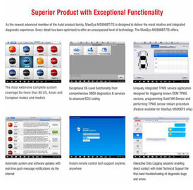 Autel MaxiSYS MS906TS Diagnostic Tool Comprehensive TPMS & Wireless VCI Service Upgrade of MS906 & MS906BT Scanner