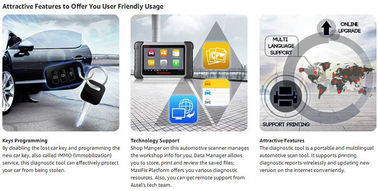 Autel Original MaxiCOM MK808 Diagnostic Tool 7-inch LCD Touch Screen Swift Diagnosis Functions of EPB/IMMO/DPF/SAS/TMPS