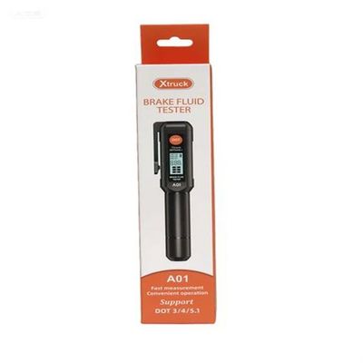 Digital Brake Fluid Tester with 155mm*30mm*25mm Size 38.5g Weight and 0~50°C Usage Environment for DOT3/DOT4/DOT5.1 Brake Oil