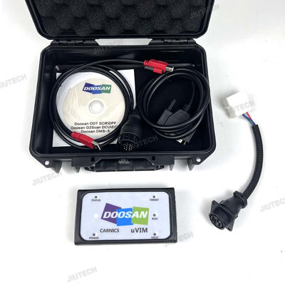 Getac V110 laptop + For Doosan uvim Excavator Forklift Engine Fault Detector DDT SCR DPF DCU ECU Scanner Fault Diagnostic Tool