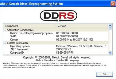 Auto Diagnostics software Detroit Diesel Reprograming System 7.07 USB Link translator box
